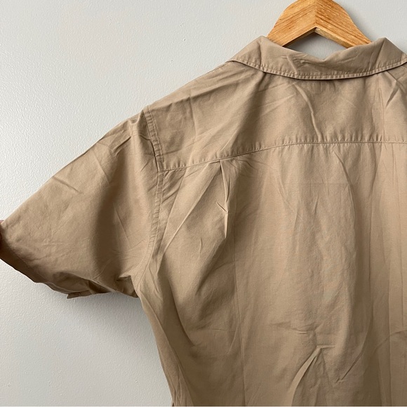 Uniqlo Brown Button Down Short Sleeve Polo - Medium - Picture 9 of 12